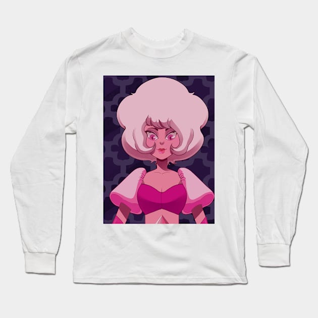 Pink Diamond Long Sleeve T-Shirt by PocketPainter